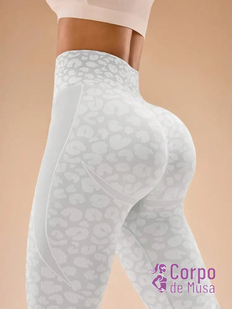 Legging Cintura Alta Seamless Com Painéis Contrastantes Fitness Legging Cintura Alta Seamless Com Painéis Contrastantes