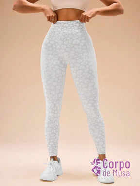 Legging Cintura Alta Seamless Com Painéis Contrastantes Fitness Legging Cintura Alta Seamless Com Painéis Contrastantes