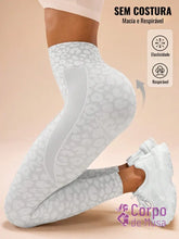 Legging Cintura Alta Seamless Com Painéis Contrastantes Fitness Cinza Claro / PP Legging Cintura Alta Seamless Com