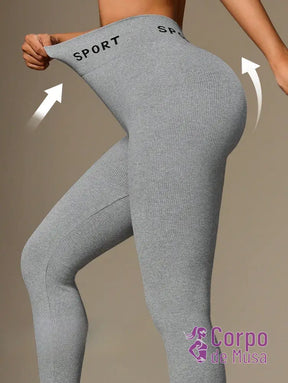 Legging Cintura Alta Seamless Com Textura Suave Fitness Legging Cintura Alta Seamless Com Textura Suave Fitness