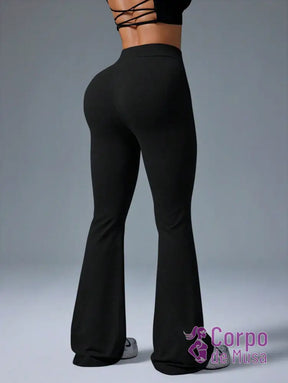 Legging Flare Cintura Alta Estrutura Modeladora Fitness Legging Flare Cintura Alta Estrutura Modeladora Fitness