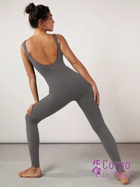 Macacão Alça Média Recorte Modelador Costas Profundas Macacão Alça Média Recorte Modelador Costas Profundas