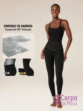 Macacão Alças Finas Costas Cruzadas Estilo Yoga Macacão Alças Finas Costas Cruzadas Estilo Yoga