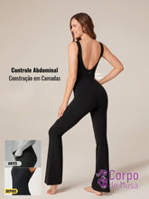 Macacão Longo Com Recorte Anatômico Estilo Studio Preto / PP Macacão Longo Com Recorte Anatômico Estilo Studio