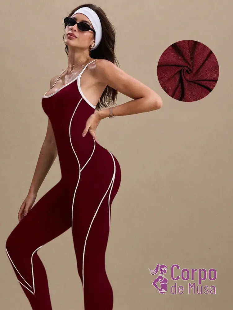 Macacão Seamless Com Alças Cruzadas Estilo Studio Macacão Seamless Com Alças Cruzadas Estilo Studio