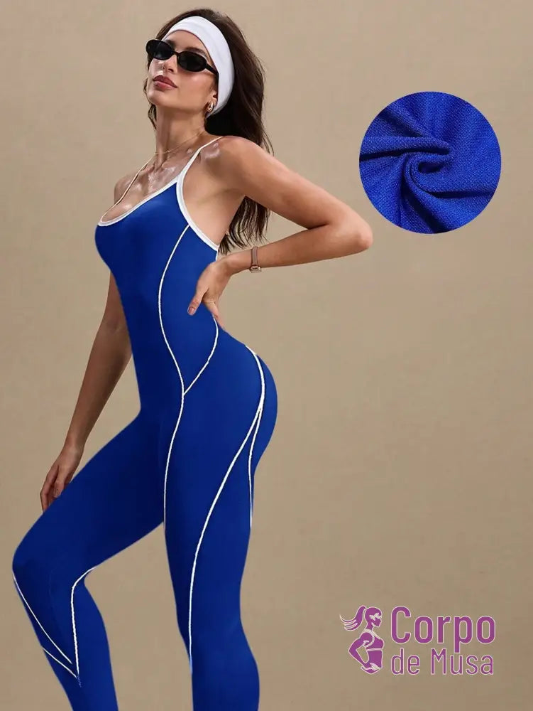 Macacão Seamless Com Alças Cruzadas Estilo Studio Macacão Seamless Com Alças Cruzadas Estilo Studio