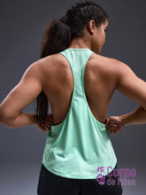 Regata Cavada Leve Com Costas Nadador Estilo Treino Verde Claro / PP Regata Cavada Leve Com Costas Nadador Estilo Treino