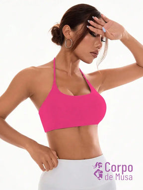 Top Alça Fina Com Costas Trançadas Estilo Training Top Alça Fina Com Costas Trançadas Estilo Training