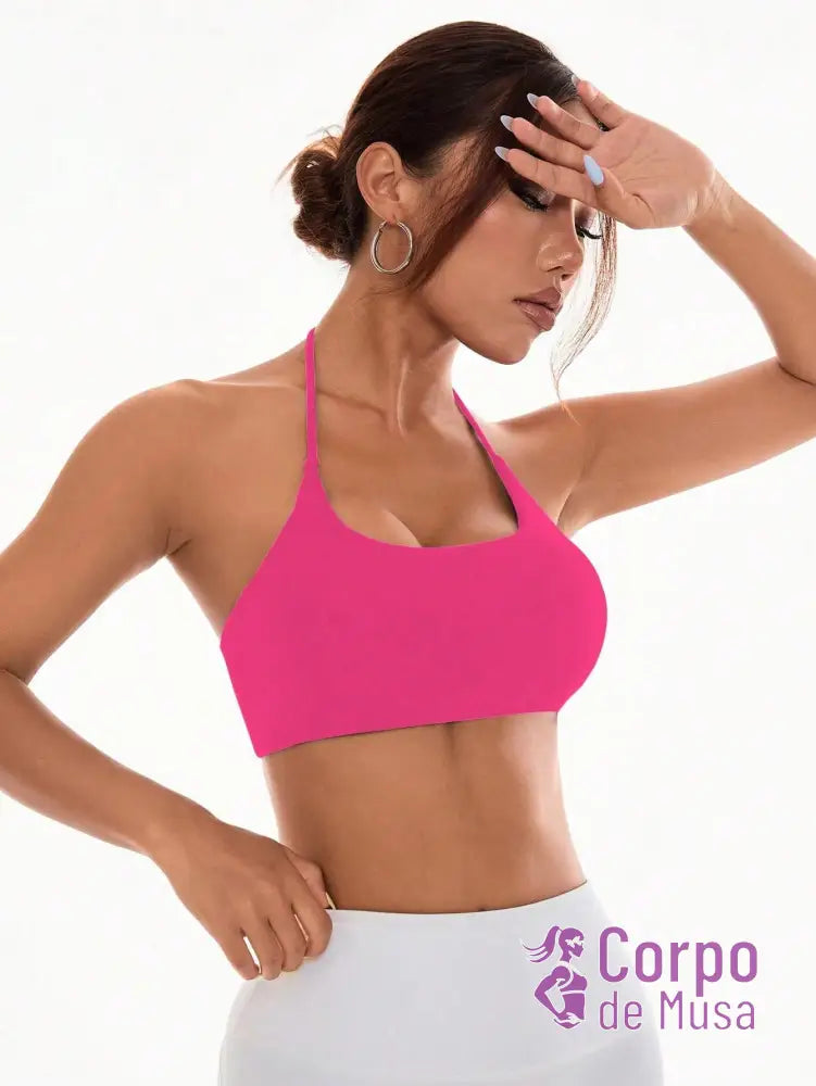 Top Alça Fina Com Costas Trançadas Estilo Training Top Alça Fina Com Costas Trançadas Estilo Training