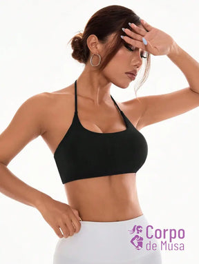 Top Alça Fina Com Costas Trançadas Estilo Training Top Alça Fina Com Costas Trançadas Estilo Training