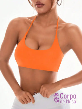 Top Alça Fina Com Costas Trançadas Estilo Training Top Alça Fina Com Costas Trançadas Estilo Training