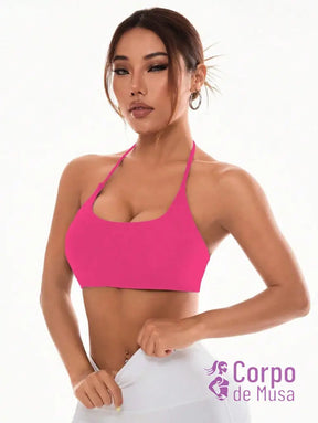 Top Alça Fina Com Costas Trançadas Estilo Training Top Alça Fina Com Costas Trançadas Estilo Training