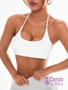 Top Alça Fina Com Costas Trançadas Estilo Training Top Alça Fina Com Costas Trançadas Estilo Training