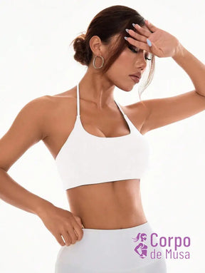 Top Alça Fina Com Costas Trançadas Estilo Training Top Alça Fina Com Costas Trançadas Estilo Training