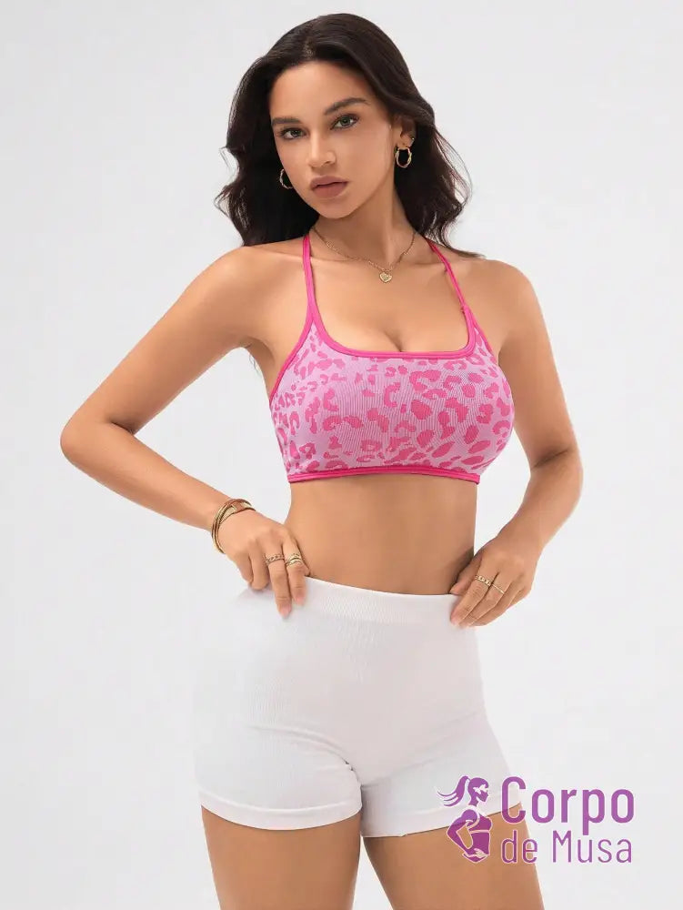 Top Alça Fina Com Costas Vazadas Assimétricas Estilo Training Top Alça Fina Com Costas Vazadas Assimétricas Estilo