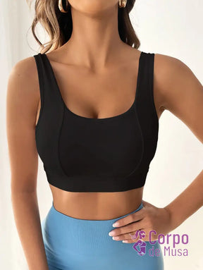 Top Alça Larga Com Costas Trançadas Estilo Training Top Alça Larga Com Costas Trançadas Estilo Training