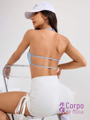 Top Fitness Alças Finas Ajustáveis Com Costas Cruzadas Top Fitness Alças Finas Ajustáveis Com Costas Cruzadas