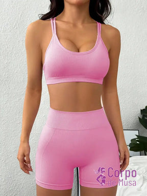 Top Fitness Sustentação Média Alças Cruzadas Top Fitness Sustentação Média Alças Cruzadas